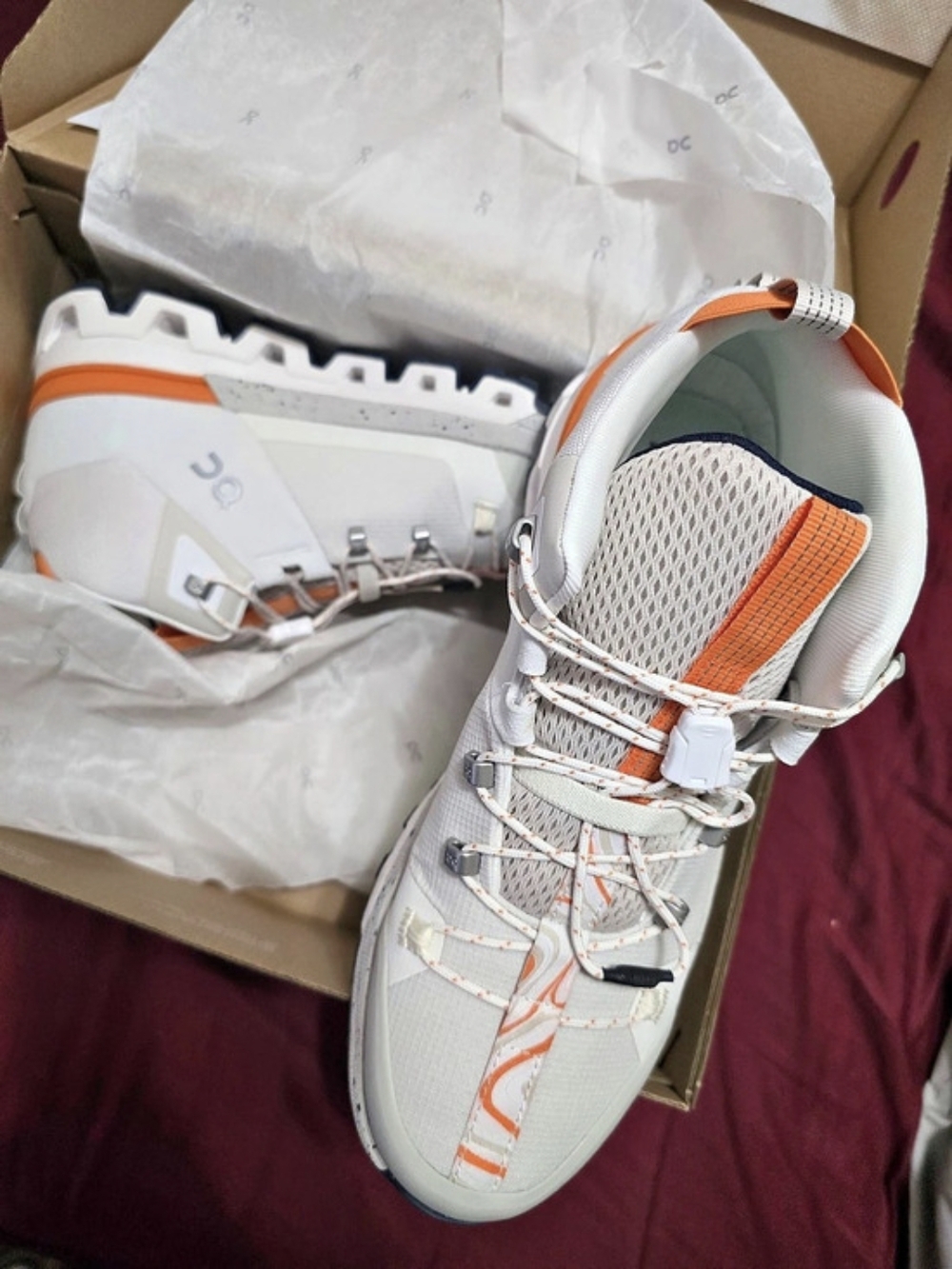 On Cloudrock 2 Waterproof Gray & Orange Athletic Shoes